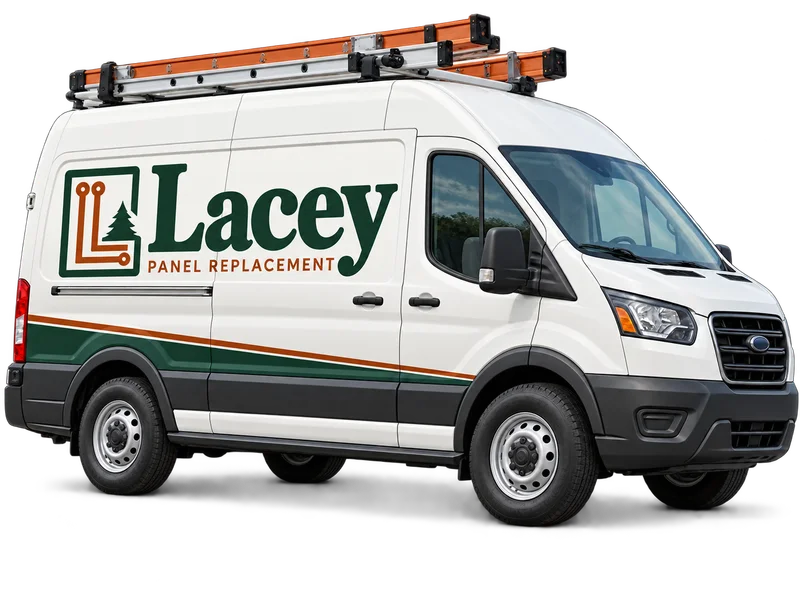 Lacey Panel Replacement van brand illustration
